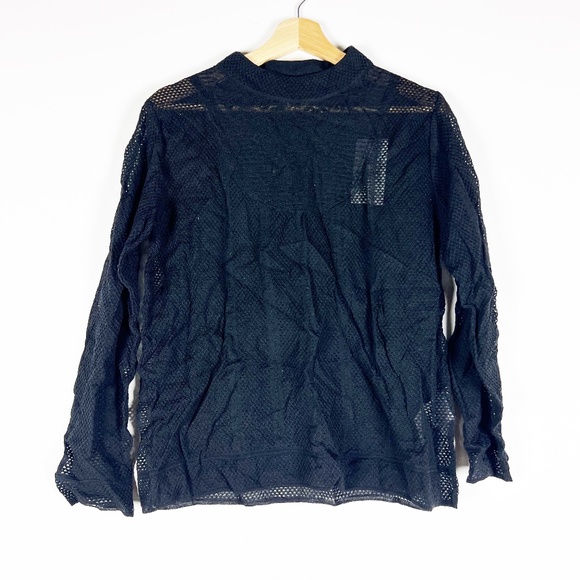 Missoni Sweaters - NEW Missoni Women's Wool Blend Maglia Crochet Knit Crew Neck Sweater Black Large